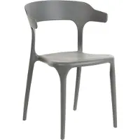 Beliani Lot de 4 chaises de salle à manger gris polypropylène plastique léger chaises résistantes aux intempéries intérieur extérieur design moderne