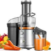 Safecourt Kitchen Centrifugeuse - Extracteur de jus - Fruits & Légumes - Large Ouverture - 3 Vitesses - 1200 W