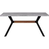 Beliani Table De Repas Benson Effet Béton Gris Clair