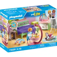 Playmobil 71609 Chambre des parents avec berceau suspendu. Maison d'architecte. Ma vie. 50 pièces. À partir de 4 ans.