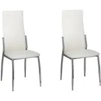 vidaXL Chaise de salle à manger 2 pcs. Blanc Similicuir