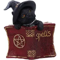 Autre Nemesis Now - Figurine De Collection Le Grimoire Rouge De Kitty 8.2cm