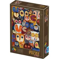 Puzzles DToy Puzzle Kurti Andi - Collage - Hiboux - 1000 pièces