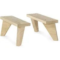 Astigarraga Pieds Pin Massif Dynamique Stabilité Ajustable Bois Naturel -