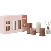 Bolsius Lot de 5 bougies rustiques et parfums multicolore