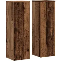 vidaXL Supports pour plantes 2 pcs vieux bois bois d'ingénierie