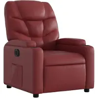 vidaXL Fauteuil relax électrique vin rouge similicuir