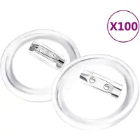 vidaXL Kit de badges à bouton avec épingles 100 sets Acrylique 37 mm