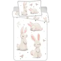 Jerry Fabrics Linge de lit Lapins baby 100x135, 40x60 cm