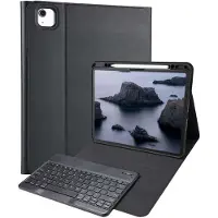 Accezz Étui de tablette portefeuille Bluetooth Clavier Apple iPad Air 13 pouces (2026) M4 / (2025) M3 / (2024) M2 - AZERTY / FR - Noir