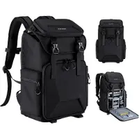 K&F Concept Nature Wander 03 (Sac à dos photo, 25 l), Housse pour appareil photo, Noir