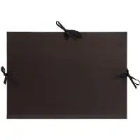 Clairefontaine 38015C - Un carton à dessin 3 rabats fermeture 3 cordons 32x45 cm, Noir