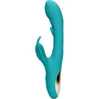 Loveline - vibromasseur papillon à langue - silicone turquoise