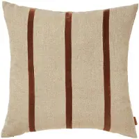 Ferm Living Coussin Senti Stripe Linen|Carob Brown