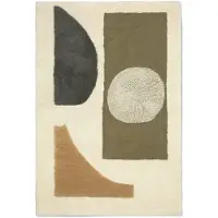 Ferm Living - Bloco Tufted Tapis Large Vert/Off-White
