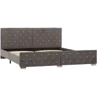 vidaXL Sommier gris velours 180x200 cm