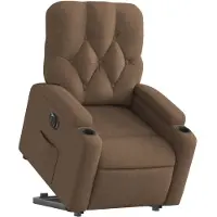 vidaXL Fauteuil relax releveur électrique brun Tissu