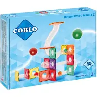 Coblo Spielzeug Carreaux magnétiques Classic Marblerun / Piste à billes 35 pièces