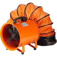 Vevor Ventilateur d'Extraction 367 W Extracteur d'Air Conduit Industriel 304,8 mm Tuyau d'Extraction 5 m Volume d'Air 4373 m3/h Ventilateur d'Évacuation pour Extraire Fumée Maison Travail