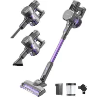 Auronic Stick hoover - Sans fil - Sans sac - Alimenté par batterie - Autonome - 220 W - Gris/Pourpre