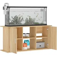 vidaXL Support d'aquarium Chêne Sonoma 121x41x58 cm Bois d'ingénierie