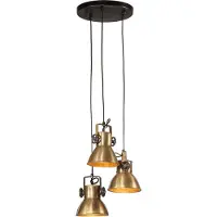 vidaXL Lampe suspendue 25 W laiton antique 30x30x100 cm E27