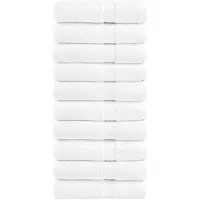 vidaXL Serviettes de douche de qualité supérieure SOLUND 10 pcs blanc