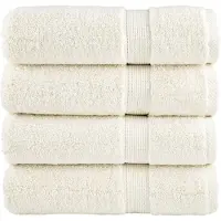 vidaXL Serviettes de douche de qualité supérieure SOLUND 4 pcs crème