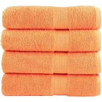 vidaXL Serviettes de douche de qualité supérieure SOLUND 4 pcs orange