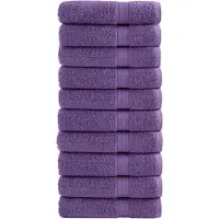 vidaXL Serviettes de douche de qualité supérieure SOLUND 10 pcs violet