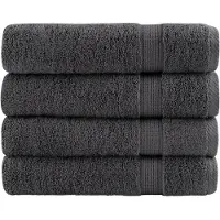 vidaXL Serviettes de douche de qualité sup. SOLUND 4 pcs anthracite