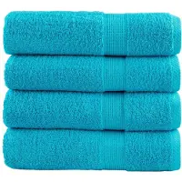 vidaXL Essuie-mains de qualité supérieure SOLUND 4 pcs turquoise