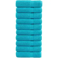 vidaXL Essuie-mains de qualité supérieure SOLUND 10 pcs turquoise