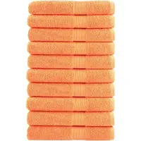 vidaXL Serviettes de qualité supérieure SOLUND 10 pcs orange 600 g/m²