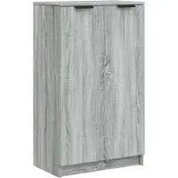 vidaXL Meuble à chaussures Sonoma gris 59x35x100 cm Bois d'ingénierie