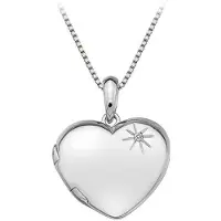 Hot Diamonds Médaillon Memories en forme de coeur, (Argent 925, 45 cm)