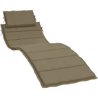 vidaXL Coussin pour bain de soleil Melange Taupe 186x58x3 cm Tissu