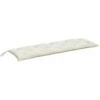 vidaXL Coussin de banc de jardin crème mélangé 150x50x7 cm tissu