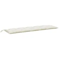 vidaXL Coussin pour banc de jardin Melange Crème 180x50x7 cm Tissu