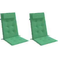 vidaXL Coussins de chaise à dossier haut lot de 2 vert tissu oxford