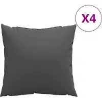 vidaXL Coussins de canapé lot de 4 anthracite 60x60 cm tissu
