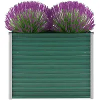 vidaXL Lit surélevé de jardin Acier galvanisé 100x40x77 cm Vert
