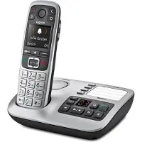Gigaset E560A, Téléphone, Argent, Noir