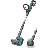 Gardena Aquabrush 04/p4a Universal Battery Multi Cleaner Set 18v Argenté One Size / EU Plug 220V