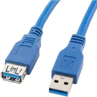Lanberg Usb-A Verlängerungskabel M/W 3.0 1.8M Blau