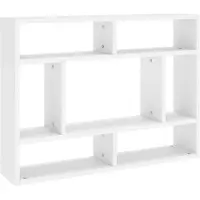 vidaXL Étagère murale Blanc 75x16x55 cm Bois d’ingénierie