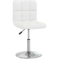vidaXL Chaise de salle à manger blanche en similicuir