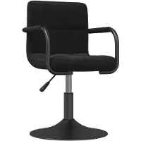 vidaXL Chaise de salle à manger noir velours
