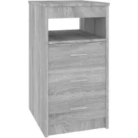 vidaXL Armoire à tiroirs Sonoma gris 40x50x76 cm Bois d'ingénierie