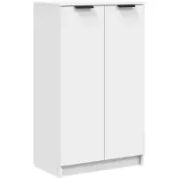 vidaXL Armoire à chaussures Blanc 59x35x100,5 cm Bois d'ingénierie